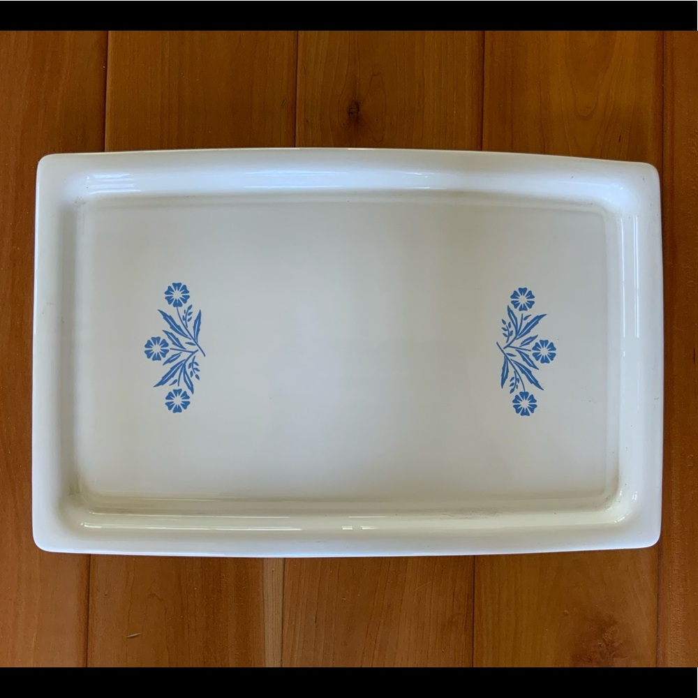Vintage Corning Ware blue cornflowers platter